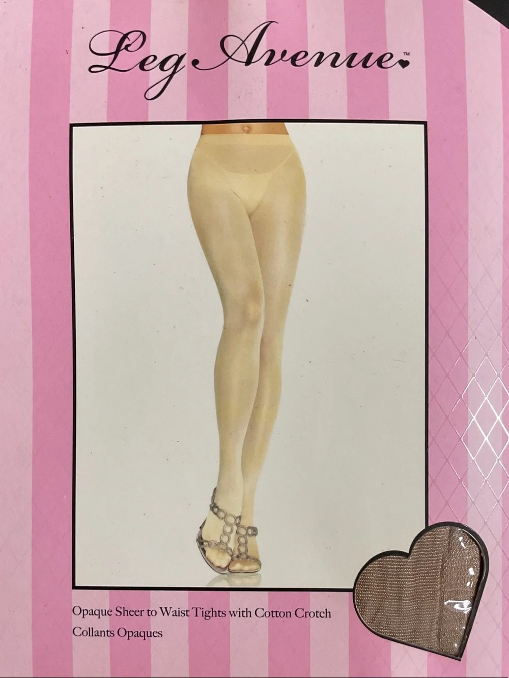Brand New-Leg Avenue Beige Plus Size Opaque Sheer-to-Waist Tights